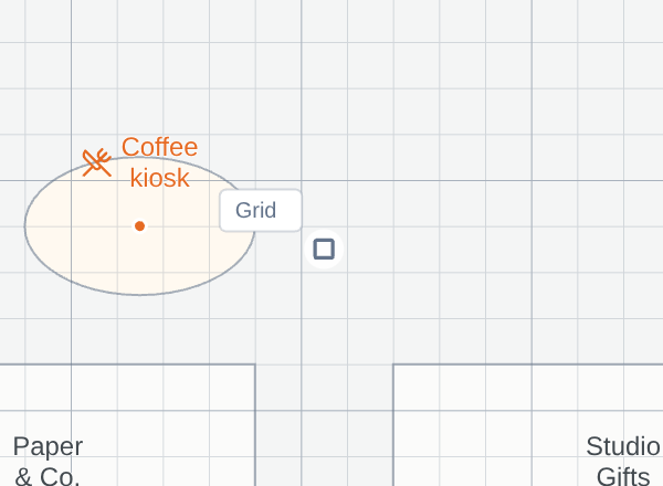 Slate Grid indicator for a grid-aligned marker position